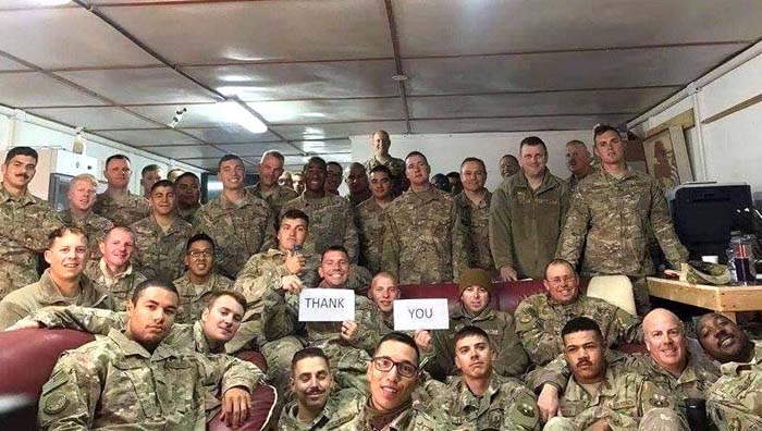 Thank you from the Troops